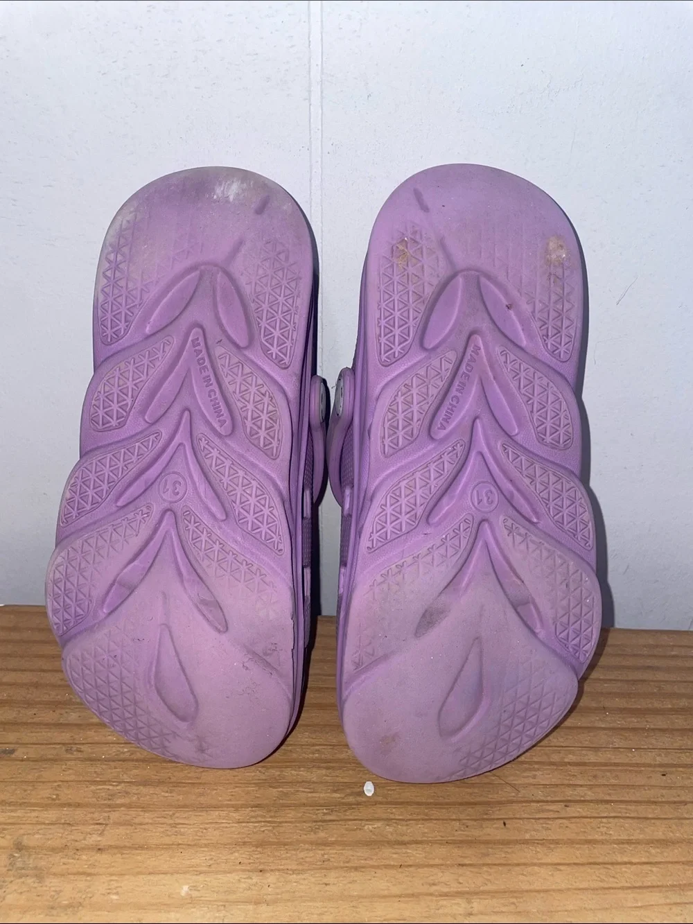 Kids Purple Foam Clog Shoes